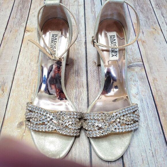 Badgley Mischka Tessa Crystal Embellished Sandal - Picture 1 of 14